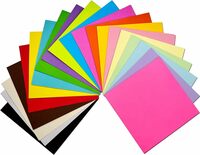 ECLET 5.5 x 5.5 Neon Origami Paper Pack of 100 Sheets (10 sheet x 10 color)Fluorescent Color Both Side Coloured For Origami, Scrapbooking, Project Work