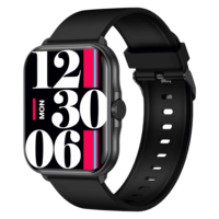 FIRE-BOLTT Eterno Smartwatch with Bluetooth Calling (50.55mm LED Display, IP68 Water Resistant, Black Strap)