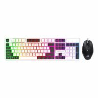 Ant Value KK1002 Wired Gaming Keyboard & Mouse Combo, Backlit Rainbow LED Keyboard & 3200 DPI RGB Gaming Mouse 