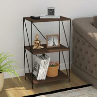 Story@Home Lazywud Collection Do-It-Yourself String Rack 3 Tier Bed Side Table for Bedroom and Corner Table for Living Room, Kids Room and Study Room, (Walnut Finish) Visit the Story@Home Store