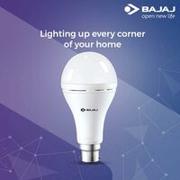 Bajaj LEDZ 8.5W Rechargeable Emergency Inverter LED Bulb, Cool Day Light, White, Upto 4 Hours Battery