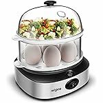 Wipro Vesta 360 Watt 4 in 1 Multicooker Egg Boiler|Concurrent Cooking|Boils up to 14 Eggs at a time |Steam Rice, Poach Eggs, Cook Vegetable & Boil Egg|3 Boiling Modes|2 Year Product Warranty