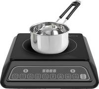 Lifelong LLCMB33 Combo Induction 2000 W and Saucepan 14 cm Diameter| Induction Cooktop  (Black, Touch Panel)