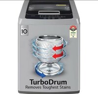 Lowest - LG 6.5 Kg 5 Star Smart Inverter Fully-Automatic Top Loading Washing Machine (T65SKSF4Z, Middle Free Silver, Smart Diagnosis)