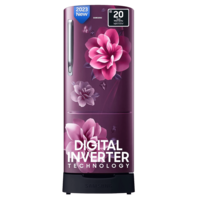 Samsung 183 Litres 4 Star Direct Cool Single Door Refrigerator with Base Drawer (RR20C1824CR/HL, Camellia Purple)