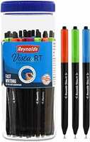 Reynolds VISTA RT BP 25 CT JAR - BLUE I Lightweight Ball Pen With Comfortable Grip for Extra Smooth Writing I School and Office Stationery | 0.7mm Tip Size