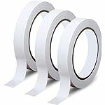 AIPL Double Sided Tape 0.6" Inch X 30 Meter Double Coated Multipurpose Tissue Tape Craft DIY Tape White Color for LED Strip Light Office Home Car Décor