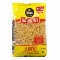 DiSano Pastalicious 100% Durum Wheat Macroni Pasta, Elbow, 1kg