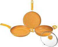 BERGNER Induction Bottom Non-Stick Coated Cookware Set  (Aluminium, 4 - Piece)