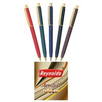 Reynolds JETTER GOLD 5CT BLUE | Ball Point Pen for Gift | Professional Ball Pens with Superior Writing Experience | Ball Pens for Swift Writing | 0.7mm Tip Size