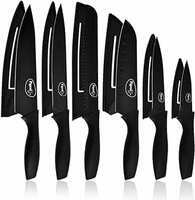 [apply 200 coupon]Pigeon by Stovekraft Edge Carbon Knife Set 6 Pcs (Black)