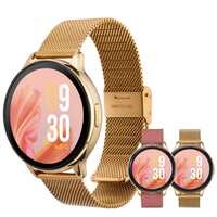 Vibez by Lifelong Smartwatch & Free Silicone Strap (Gold) 