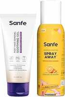 Sanfe Painless & Detan Hair Removal Kit | Spray Cream 112ml & Post Hair Removal Soothing Gel 50gm | For Chest, Legs, Arms & UnderArm | Removes Hair in 10 Minutes with Skin Detan. Apply 5% off coupon