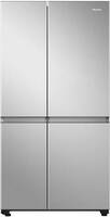 Hisense 688 L Frost Free Side by Side Inverter Technology Star Refrigerator  (STAINLESS STEEL LOOK, RS688N4SSVWI)