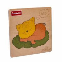 Funskool Ekoplay-Cat On A Mat-Wooden Puzzle