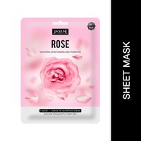 Jaquline USA Rose Sheet Mask| Zero paraben and sulphate| Biodegradable Ber masks| Light-weight| Hydrating and Skin firming