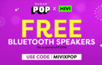 Sugar Pop X Mivi: Free Bluetooth Speakers on a spend of ₹2199