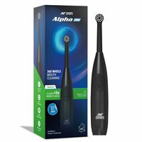 Ant Esports Alpha 360 Oscillation Electric Toothbrush with 2 Brush Heads, Sonic Toothbrushes 28,000 VPM, IPX7, Ergonomic Designs, last long for 40days - Black