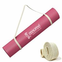 Cockatoo YM100 Yoga Mat For Women & Men, Anti Slip, EVA Material, (4mm-6mm) Exercise Mat For Home Gym |Yoga Mat For Gym Workout and Yoga Exercise (4MM, Pink)