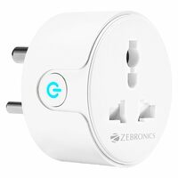 Zebronics ZEB-SP110, smart Wi-Fi plug compatible with google assistant & alexa, supports upto 10A and comes with a dedicated APP that features Scheduled Control.