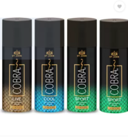 (Pack of 4) ST-JOHN Cobra Deo Live & Cool & Sports & Toxic Deodorant Spray - For Men & Women  (600 ml, Pack of 4)