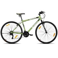 Firefox Bikes Unisex Bad Attitude 8-700C, 21 Speed City Bike I Frame Size: 19.5 inch Bicycle with First Service Available- Green, Black, L