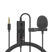 Tygot T-M1 Auxiliary Omnidirectional Lavalier Clip On Collar Microphone for Mobile Phone, Camera with 6M Audio Cable, 3.5 MM TRRS Plug and 6.35 MM Adapter (Black)