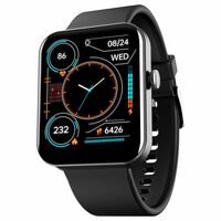 boAt Wave Leap Call Smart Watch with 1.83" HD Display, Advanced Bluetooth Calling, Coins,Multiple Watch Faces, Multi-Sports Modes, IP68, HR & SpO2, Metallic Design, Weather Forecasts(Active Black)