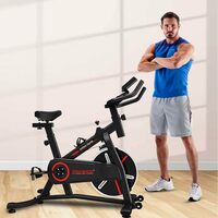SPARNOD FITNESS SSB-09 Spin Bike Cycle for Home Gym with 9 kg Heavy-duty Flywheel, LED Display, Silent Belt Drive, Adjustable Resistance, 4-way Adjustable Seat and 2-way Adjustable Handlebars, Black