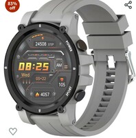 Vibez by Lifelong Haile Smartwatch For Men with HD Display|24x7 Heart Rate & Blood Oxygen Tracking|24 Sports Mode|Sleep Monitor|IP67 Waterproof|7 days Battery Backup (VBSWM1008, 1 Year Manufacturer Warranty, Grey) 