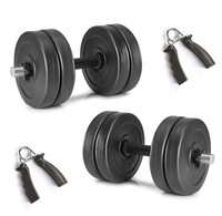(Lowest Price) FitBox Sports Dumbbells Combo Weight Plates & Hand Grips 20 Kg (2kg x 4 + 3kg x 4), Black