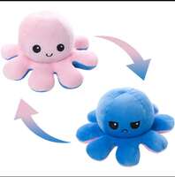 TEDSTREE Mini Octopus Soft Push Toy - Small Stuffed Animal, Ocean Animal Toy for Kids/Girls/Boys Birthday & Xmas Gift Present, Dimension (20 * 10 * 8) cm - Assorted Colour - 1 Piece