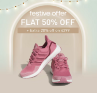 Adidas Festive Offer Flat 50% Off + Extra 20% Off on 4299