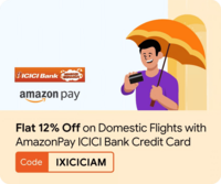 Flat 12% Off on Domestic Flights With AmazonPay ICICI & AU Credit Card