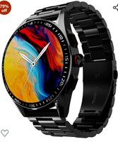 Fire-Boltt Invincible Plus 1.43" AMOLED Display Smartwatch with Bluetooth Calling, TWS Connection, 300+ Sports Modes, 110 in-Built Watch Faces, 4GB Storage & AI Voice Assistant (Black SS) 