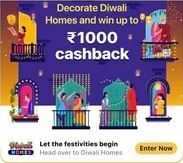 Decorate Diwali Homes and win upto Rs.1000 cashback 