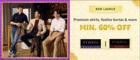 New launch premium shirts festive kurtas & more min 60%off  
