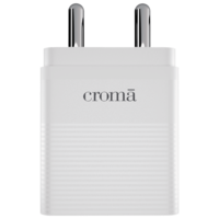 Croma 30W Type C Fast Charger (Adapter Only, Multiple Protection, White)