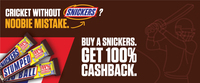 SNICKERS CASHBACK CODE GIVEAWAY