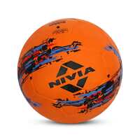 Nivia Storm Football | Rubberized Moulded | Suitable for Hard Ground Without Grass | Training Ball | Soccer Ball | for Men/Women | Football Size - 5 (Orange)