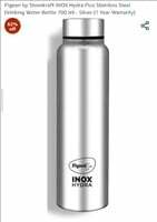 Pigeon by Stovekraft INOX Hydra Plus Stainless Steel Drinking Water Bottle 700 ml - Silver (1 Year Warranty)