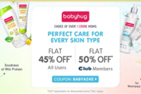 Firstcry-Flat 45% OFF* on Babyhug For All Users | Club - Flat 50% Off* on Babyhug