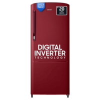 SAMSUNG 183 Litres 2 Star Direct Cool Single Door Refrigerator with Toughened Glass Shelves (RR20C2412RH/NL, Scarlet Red)