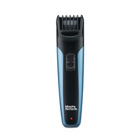 Morphy Richards AstonX BT1110 beard trimmer for men| 4 Weeks of Trimming* | 9 Settings-Single Comb| Comb-Lock| Removable & Washable Blades| 2-Yr Warranty by Brand| Metallic Blue & Black
