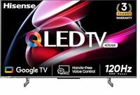 Hisense 108 cm (43 inches) 4K Ultra HD Smart QLED Google TV 43U6K (Gray) | with 3 Years Warranty