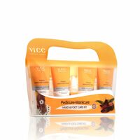 VLCC Pedicure-Manicure Hand & Foot Kit- Combo of Oil, Cleanser, Scrub, Cream, Anti tan pack. 150g+60ml. [Apply Coupon]