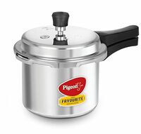 Pigeon By Stovekraft Favourite Aluminium Pressure Cooker with Outer Lid Gas Stove Compatible 3 Litre Capacity