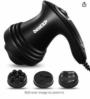 beatXP Blaze Electric Body Massager with 3 Massage Heads - Shiatsu Full Body Relaxation - InfraRed Heat Therapy - Back, Leg, Foot & Body Slimming Massager with 1 Year Warranty