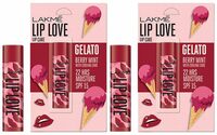 Lakmé Lip Love Gelato Chapstick Berry Mint 4.5 g (Pack of 2)