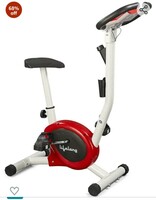 Lifelong LLF135 FitPro Stationary Exercise Belt Bike for Weight Loss at Home with Display and Resistance Control, White (Free Installation Assistance) 